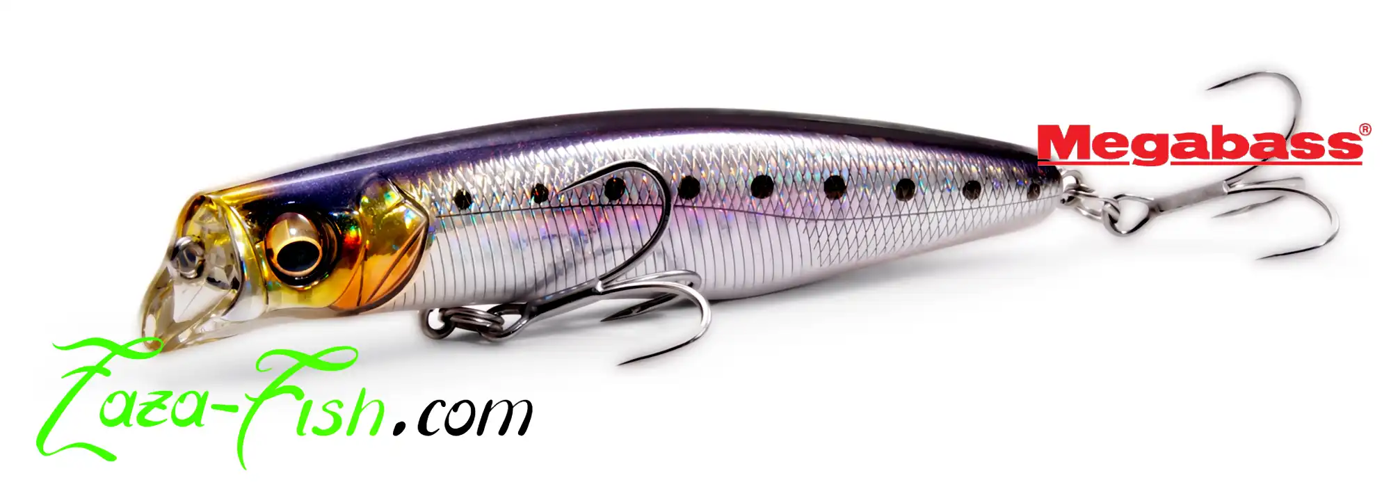 Leurre Megabass KAGELOU 100F, jerkbait slim idéal pour la pêche en mer et en estuaire