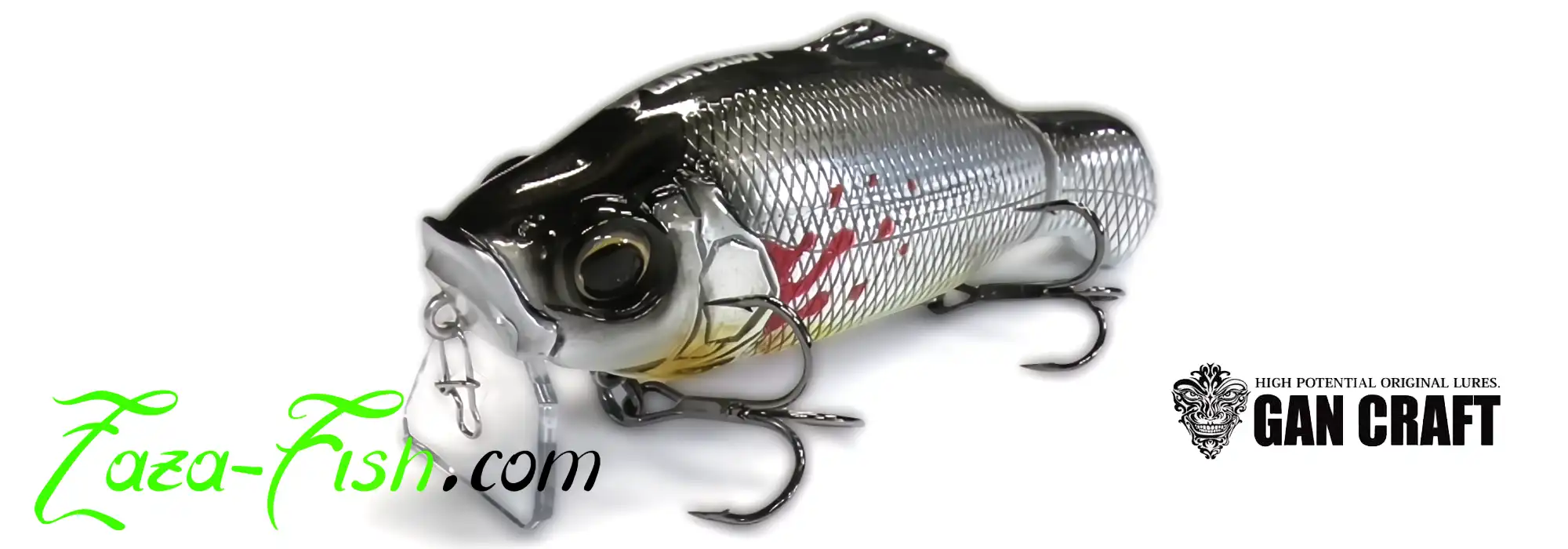 Crankbait articulé GAN CRAFT OSA 80 en action de nage