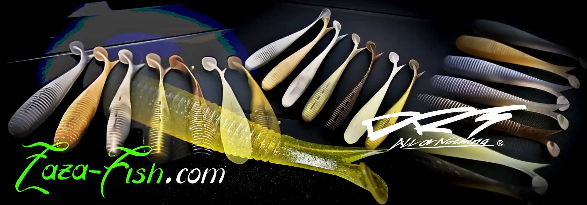 Vue détaillée du DRT CRAMP SHAD 4.5 montrant sa conception à double densité et son paddle tail