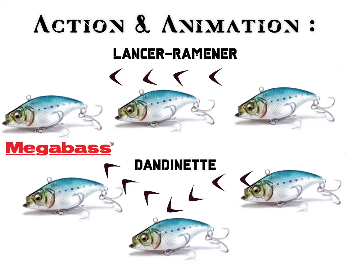 Techniques de pêche pour le Megabass CUTVIB 55 HEAVY WEIGHT – animation en lancer-ramener et dandine