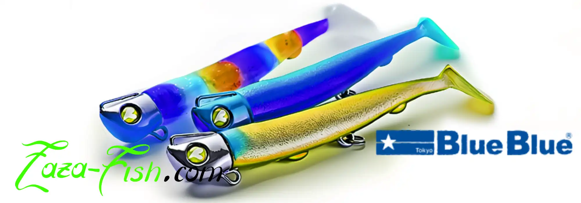 Leurre BLUEBLUE FISHING JOLTY55 en coloris BlueBlue/Chrome montrant sa tête plombée de 55g
