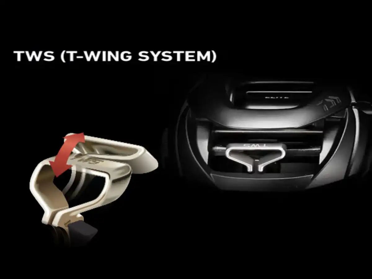 Schéma du T-WING SYSTEM montrant la réduction de la résistance lors de la sortie de la ligne