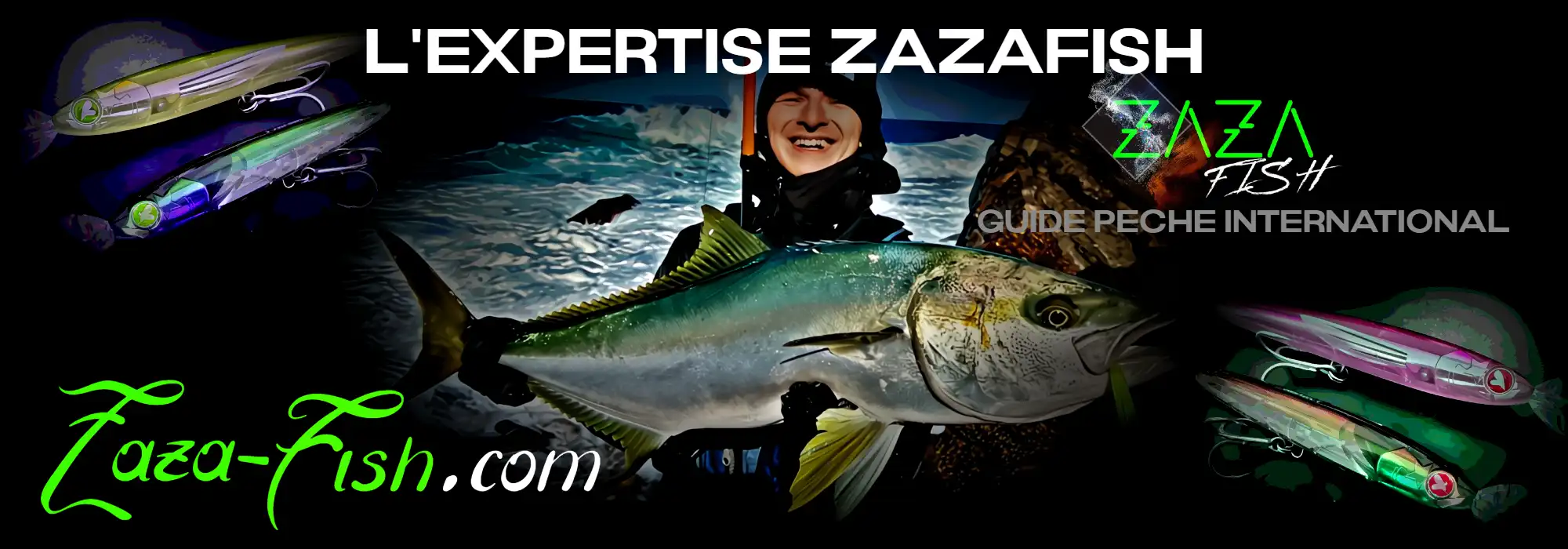 Guide de pêche Zazafish démontrant l'efficacité du GACHIPOP TULIPA 190 sur un thon rouge méditerrané