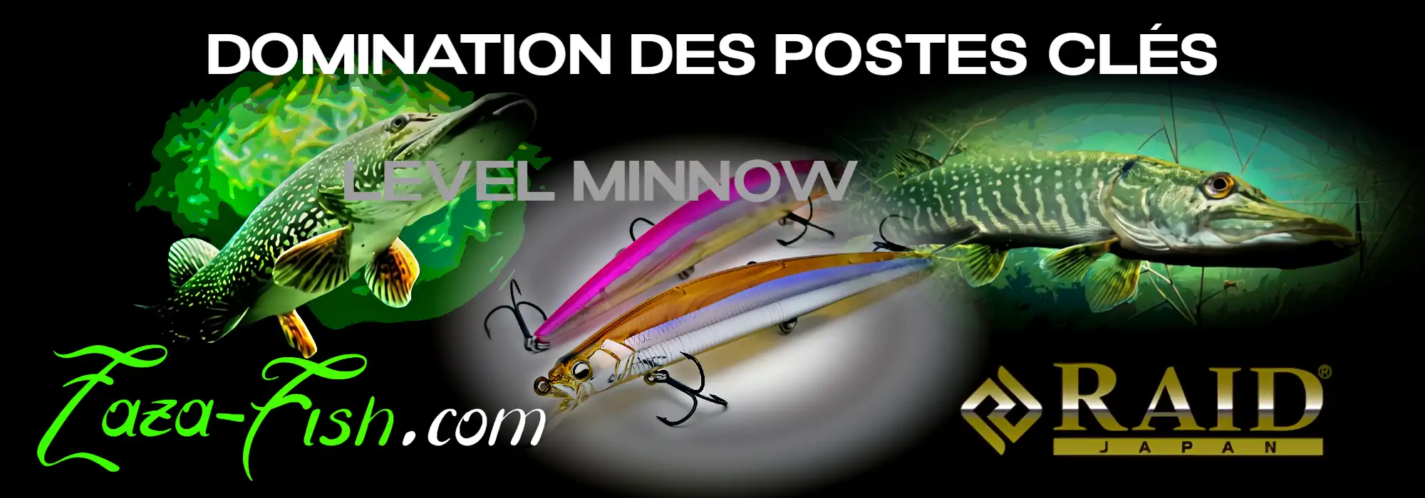 LEVEL MINNOW en action près d'un herbier ciblant un brochet