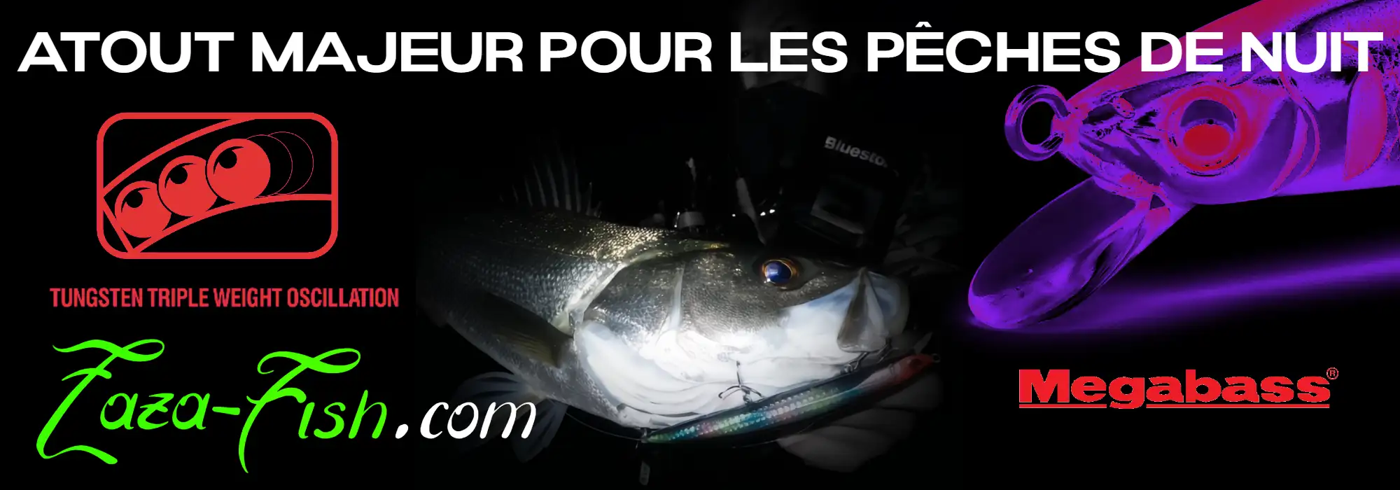 Megabass Cookai SLIM 140 en action dans un port de nuit, cible idéale pour le barracuda et le loup
