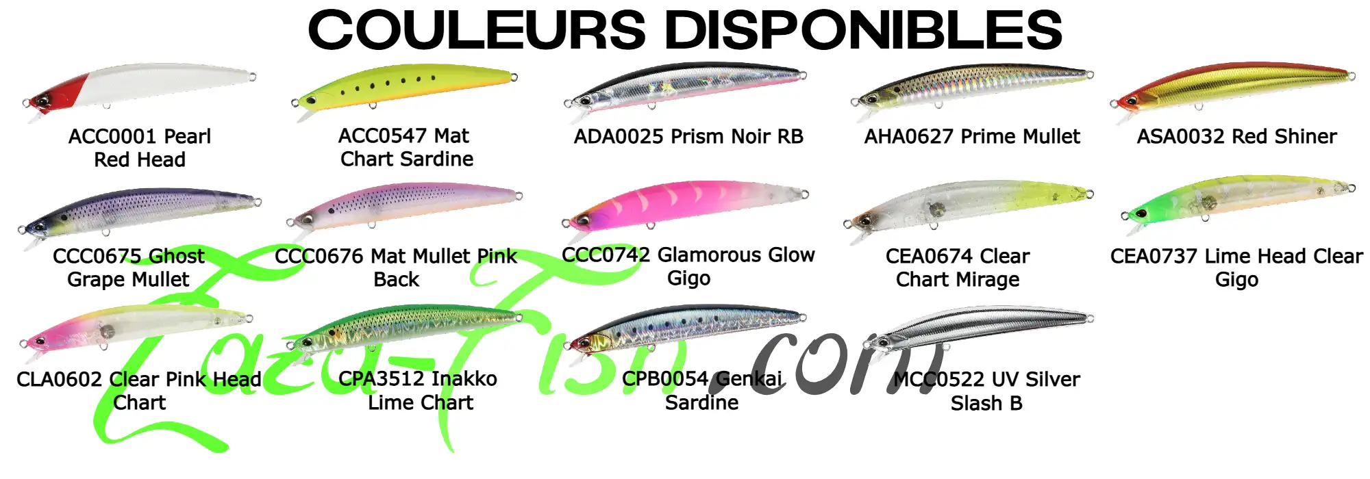 gamme de 14 coueleurs disponible DUO TIDE MINNOW SPRAT 100SF
