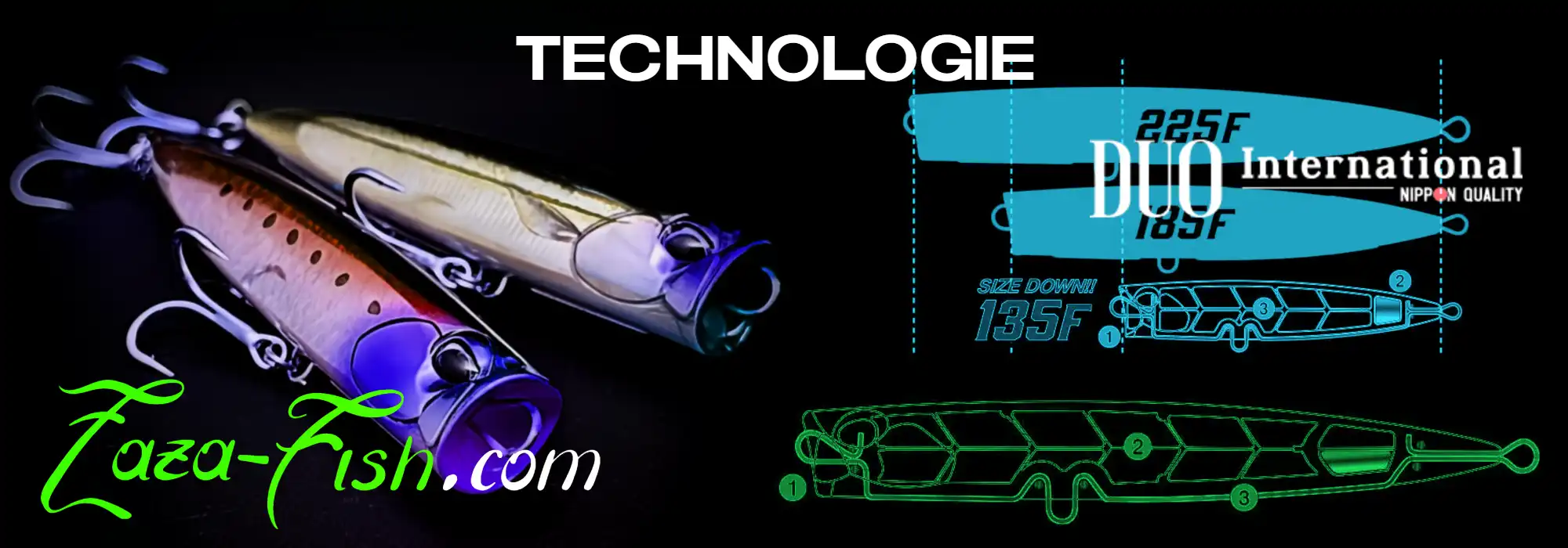Technologie de nage du DUO ROUGH TRAIL BUBBLY 135F, flottaison horizontale et éclaboussures