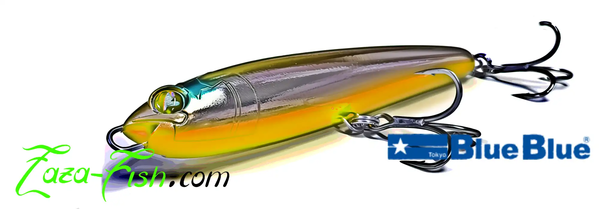 GACHIPEN 200 BlueBlue Fishing stickbait topwater premium pour GT et sérioles vue de profil