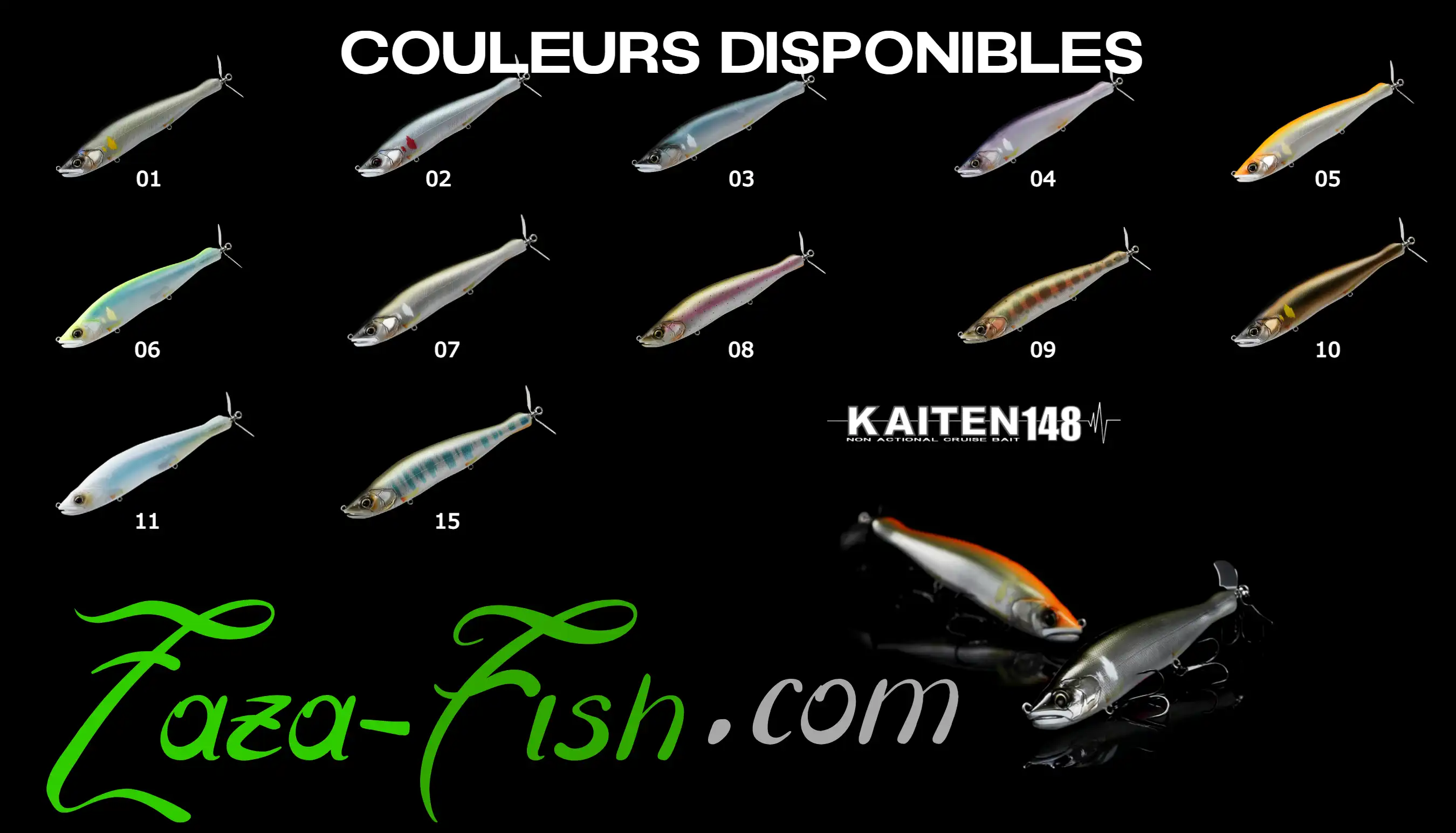 Coloris disponibles du GAN CRAFT KAITEN 148