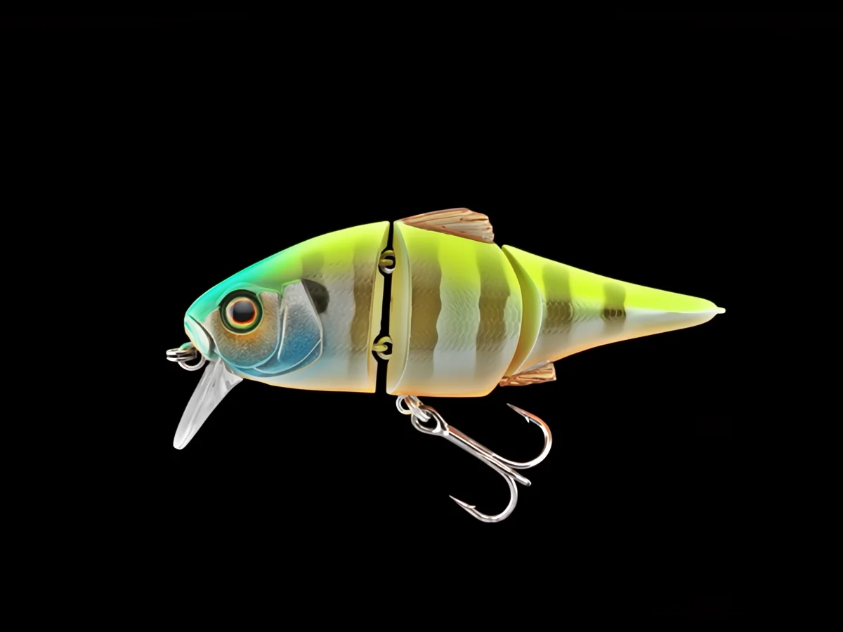 Jackall Swing Mikey 72 - Coloris Chart Back Pearl Gill, dos chartreuse vif et flancs nacrés