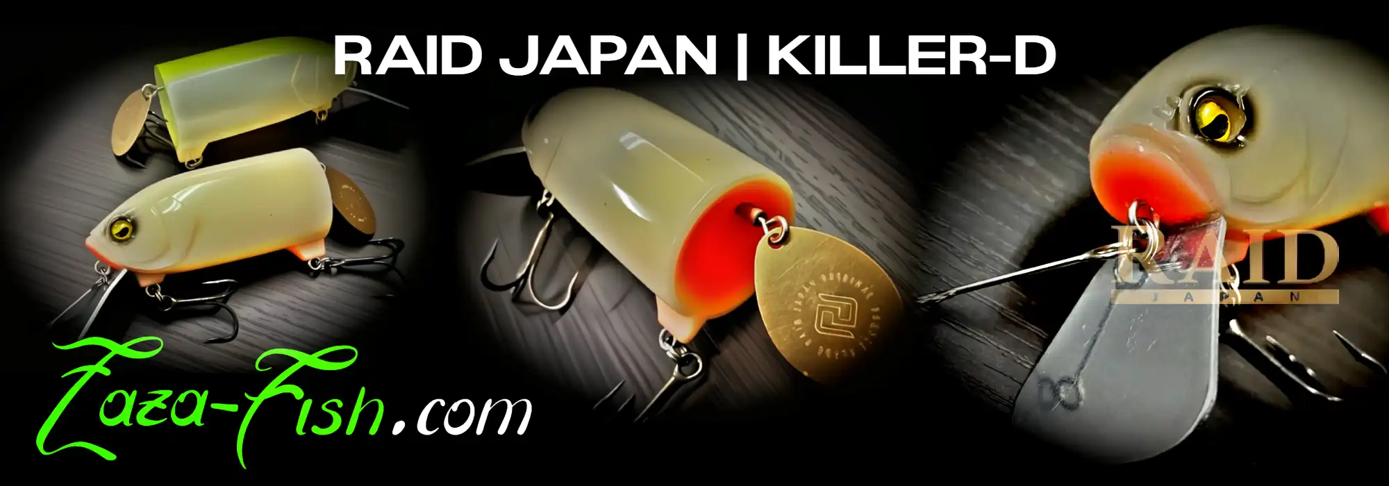 "Détails techniques du RAID JAPAN KILLER-D avec focus sur l'indentation arrière et la lame de b