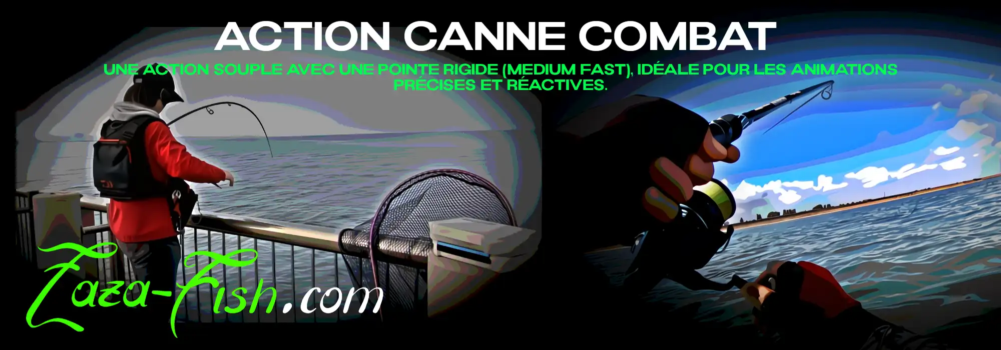 Démonstration de l'action Medium Fast spéciale jerking de la canne BALBAL 99