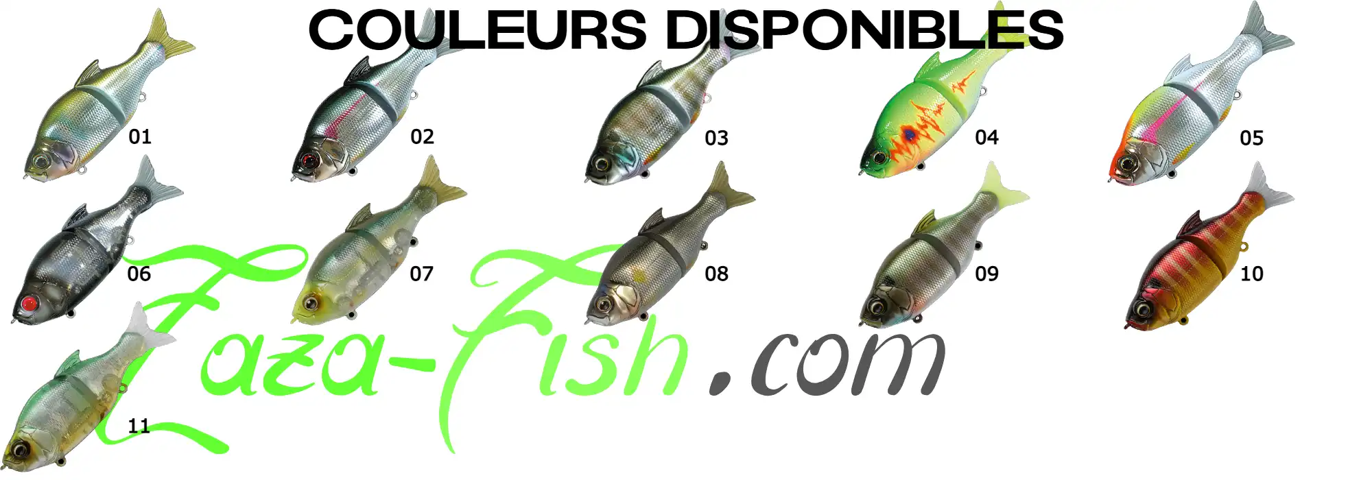 Palette de coloris du GAN CRAFT JOINTED CLAW S-SONG 115