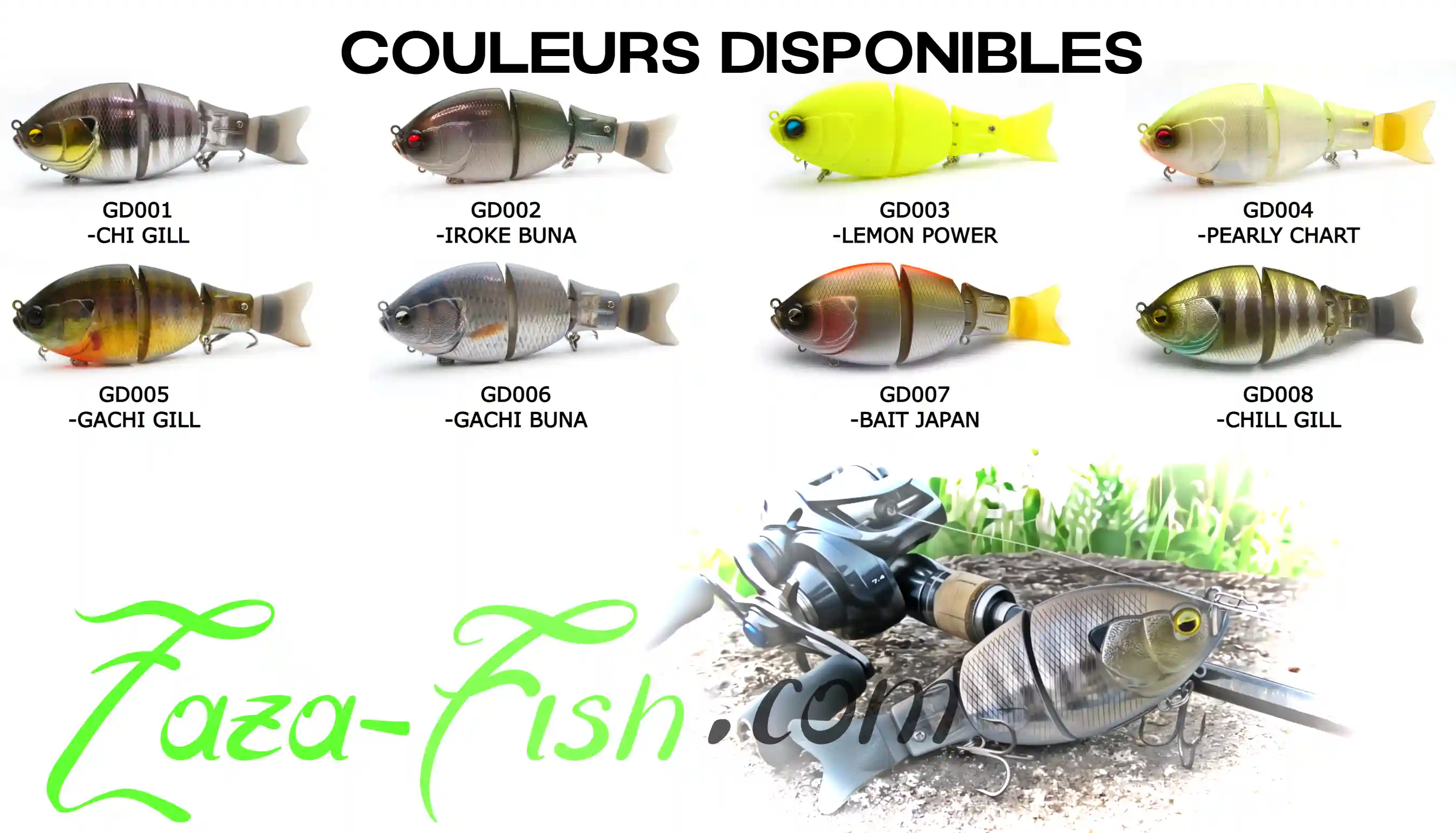 Les 8 coloris du Raid Japan G-Dash présentés ensemble