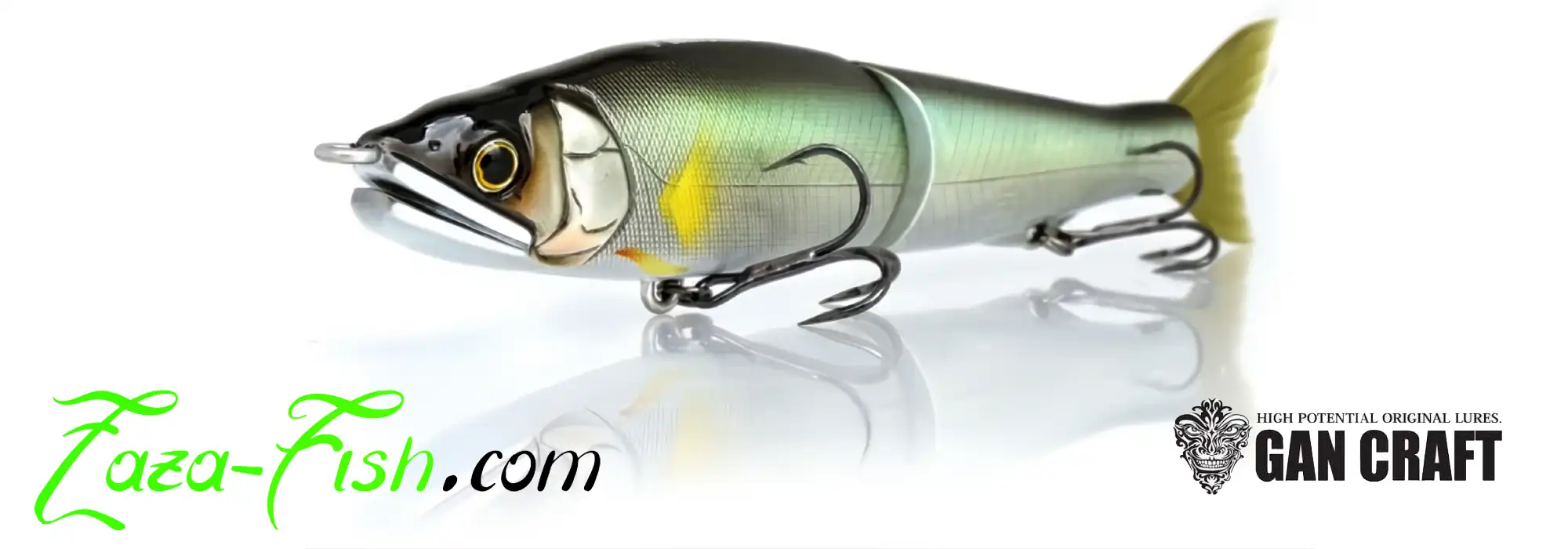 Swimbait articulé GAN CRAFT JOINTED CLAW 128 en action de nage