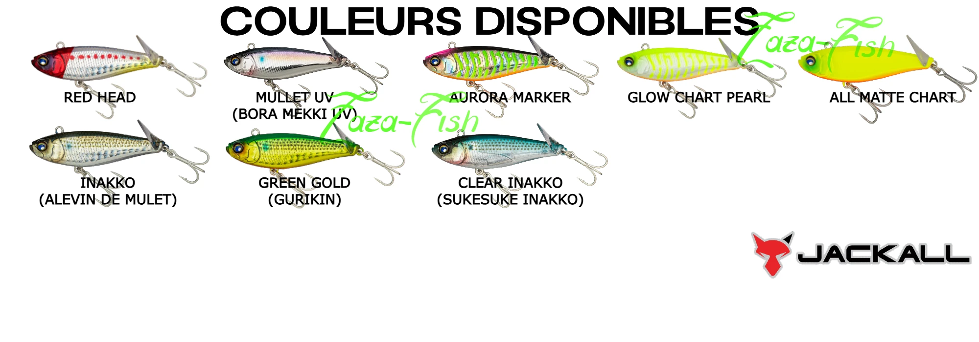 Coloris Tsukumo disponibles - finitions shore casting carnassiers marins