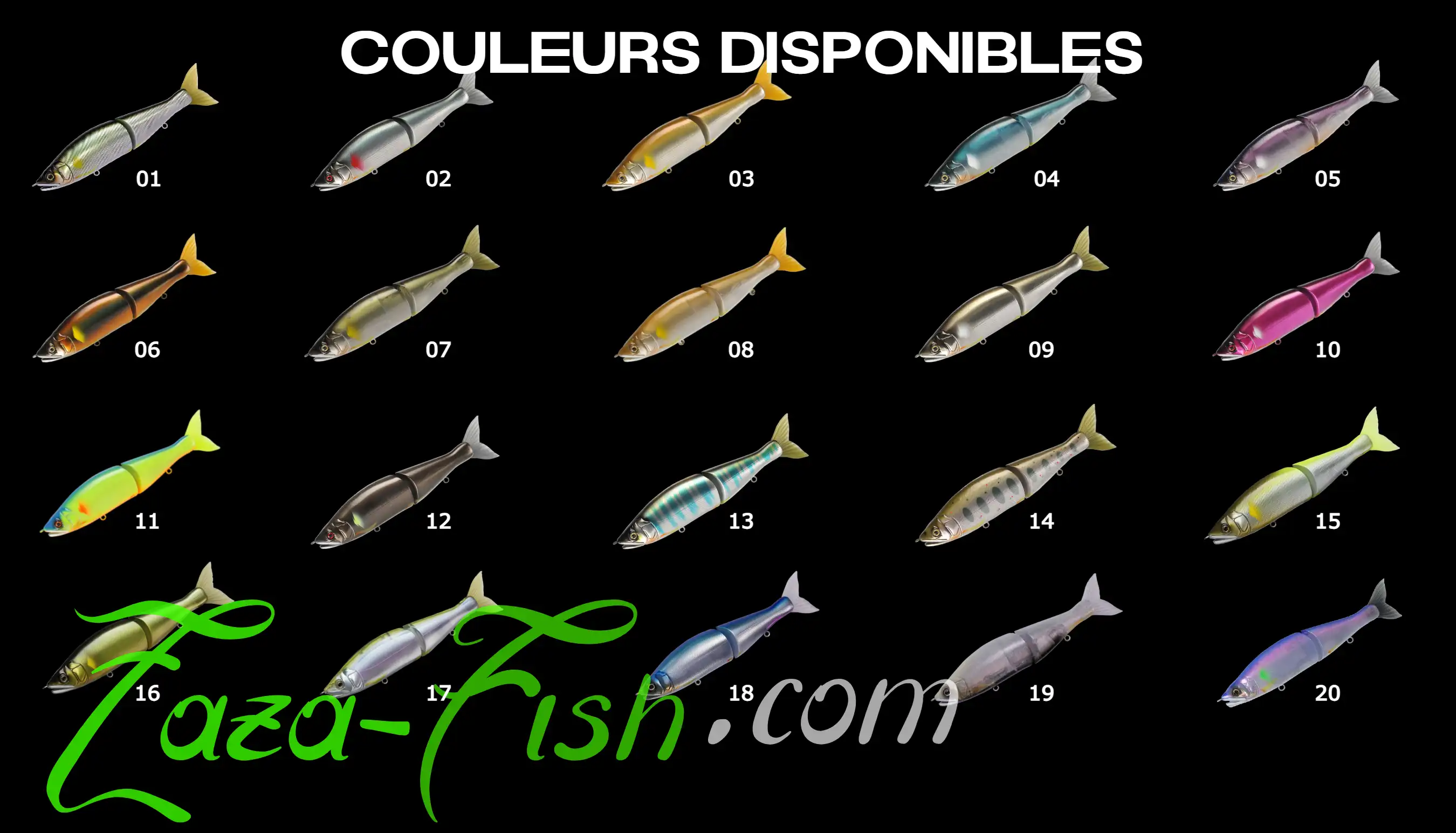Palette de 20 couleurs du GAN CRAFT JOINTED CLAW 178