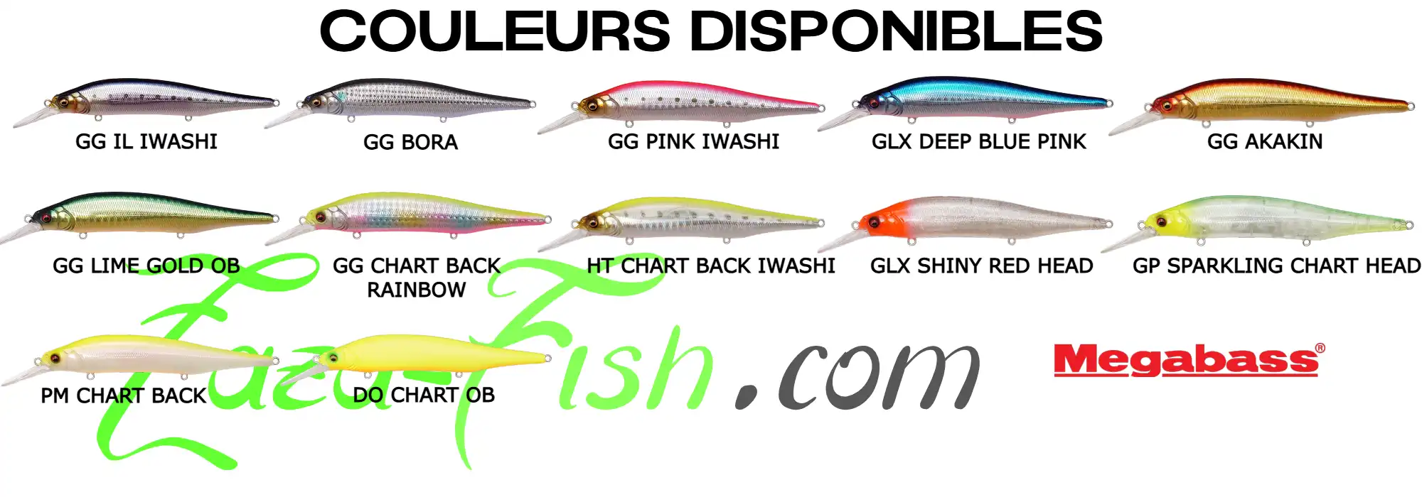 Palette des coloris disponibles pour le X-80 MAGNUM +1