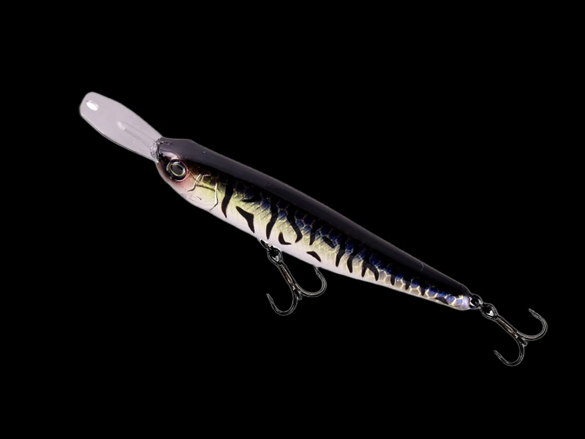 Leurre Jackall Riser Bait 007R coloris RISER Flash Tiger – motif rayé éclatant, visibilité en eau ag