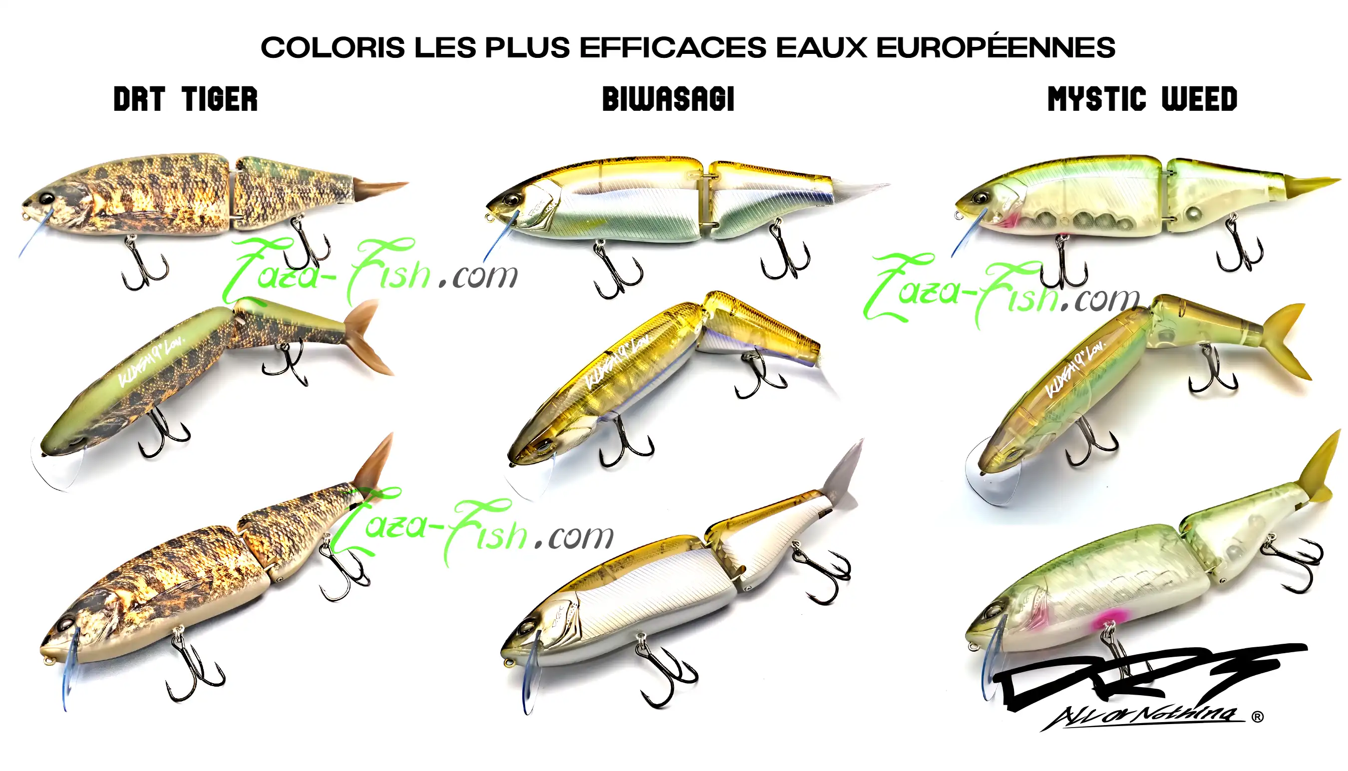 Aperçu des coloris les plus efficaces du DRT KLASH 9 pour les eaux européennes