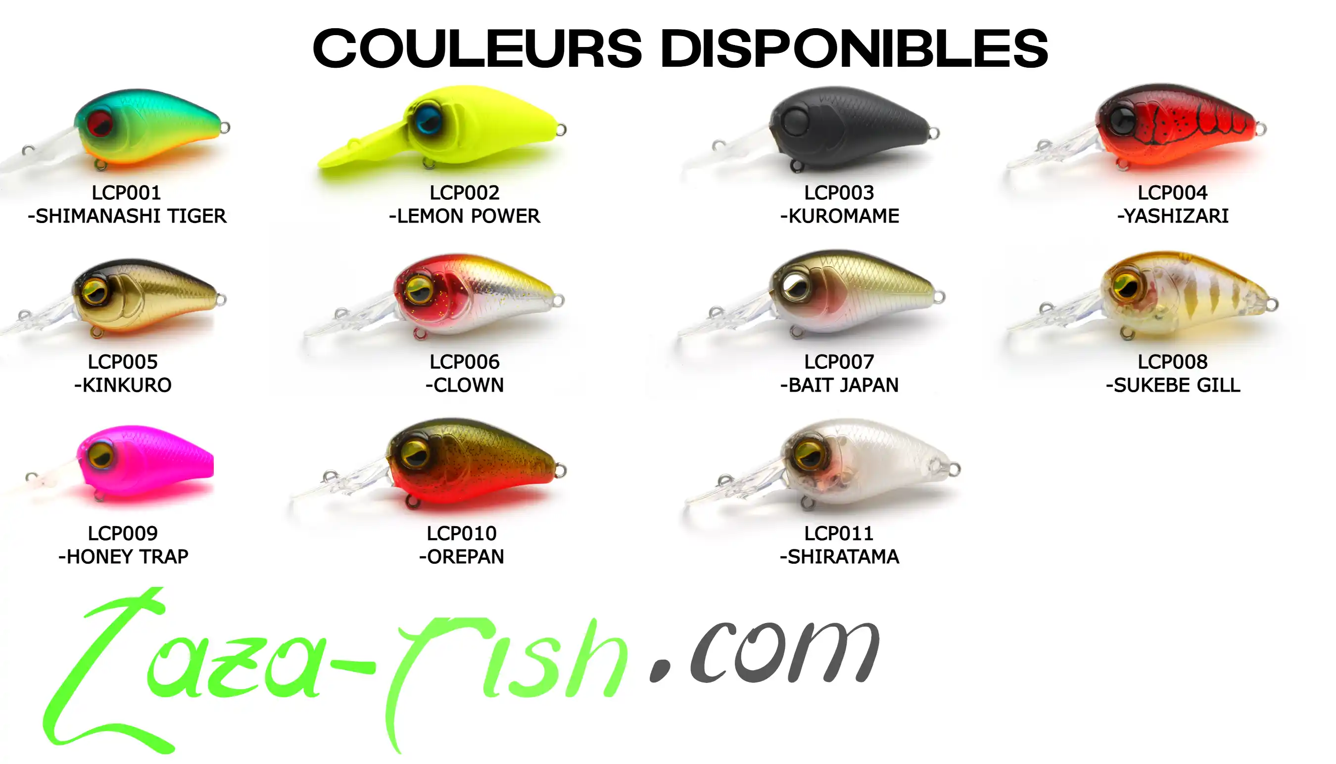 Guide complet des coloris LEVEL CRANK PING adaptés aux différentes situations de pêche