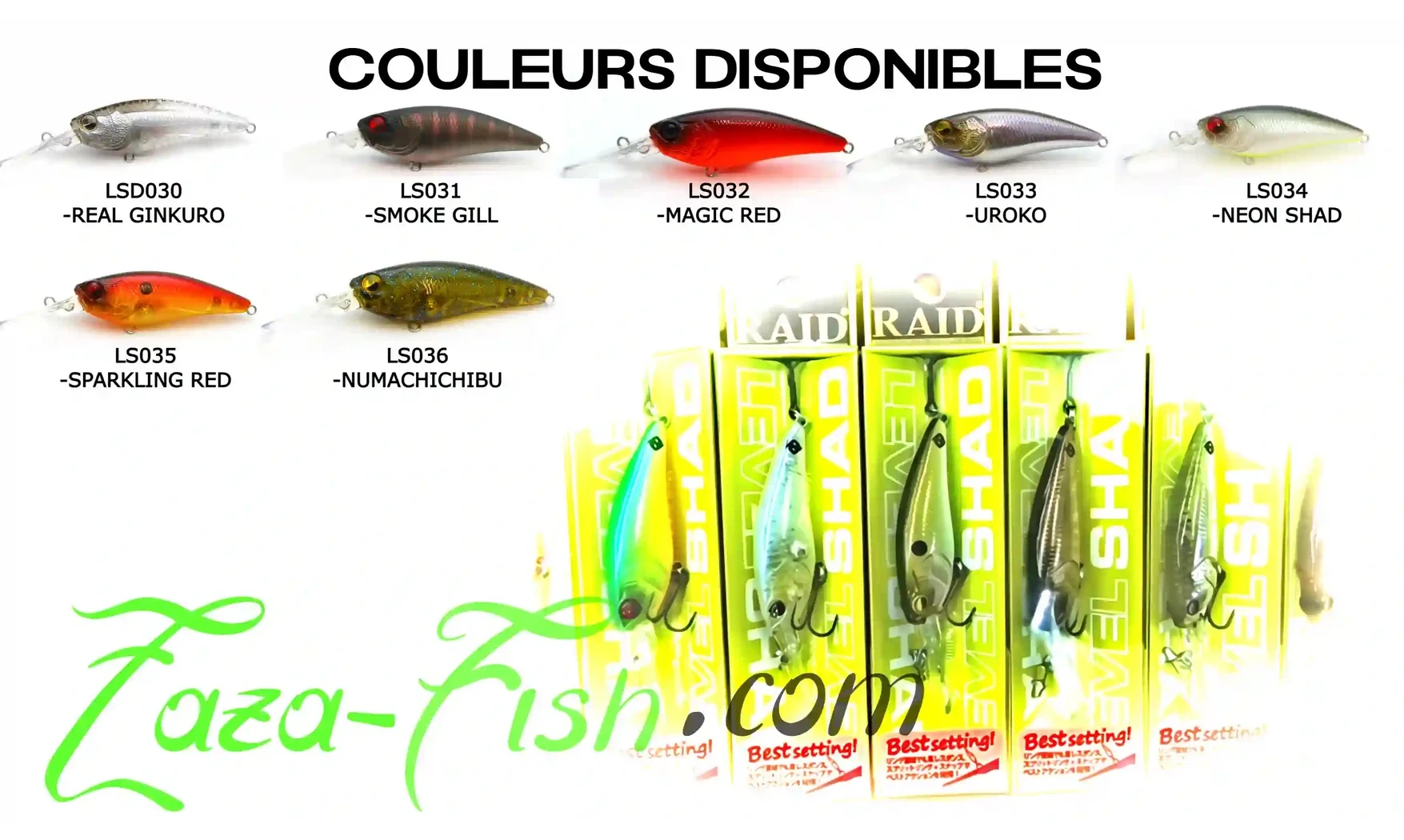 RAID JAPAN LEVEL SHAD : 50mm SUSPENDING