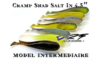 DRT CRAMP SHAD 4.5″ SALT IN: LEURRE SHAD
