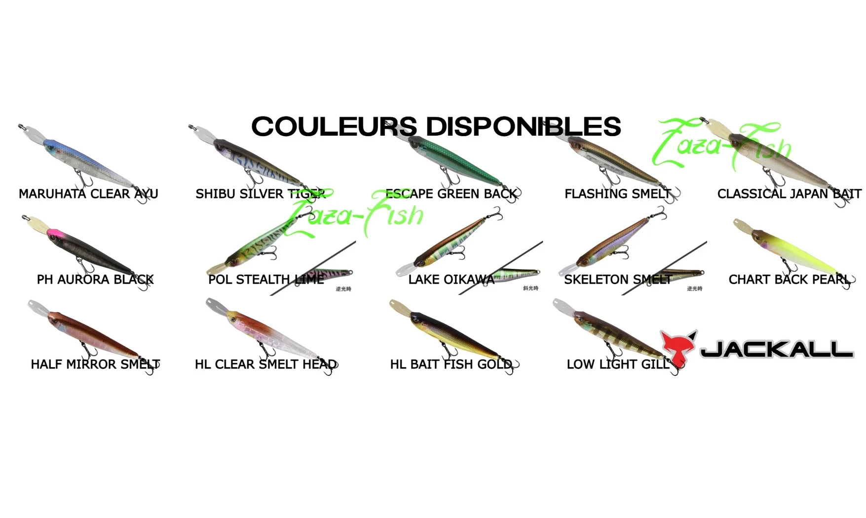 JACKALL RISER BAIT 007R : STICKBAIT 70mm